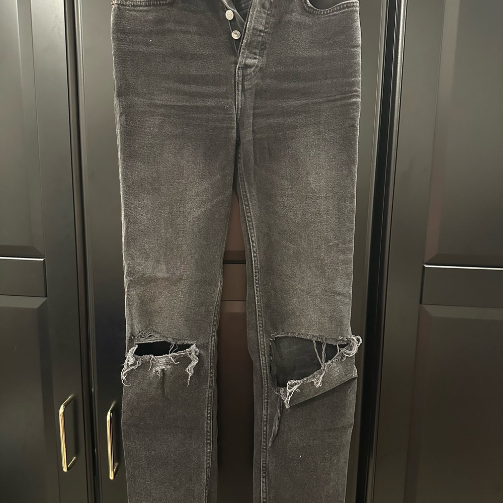 Re/Done Gray Ankle & Cropped Jeans